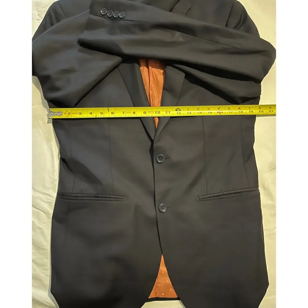 Privé Baron Super 150s Wool Blazer Men’s 40L Navy Luxury Jacket